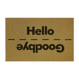 Fußmatte Hello/Goodbye beige