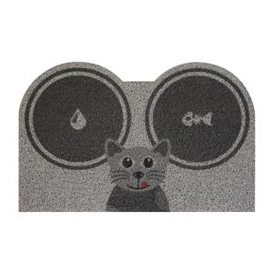 Matte/Fressmatte Katze grau