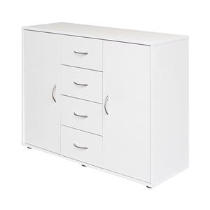 Kommode 2 Türen + 4 Schubladen 1507 weiß
