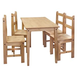 Tisch + 4 Stühle CORONA 2 Wachs 161611