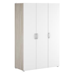 Schrank 3 Türen NANO Eiche/Perlweiß