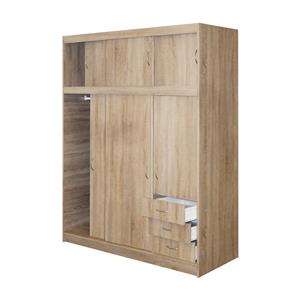 Kleiderschrank mit Schiebetüren 53000 Eiche