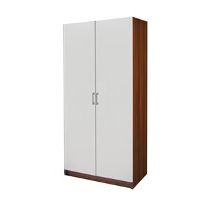 ESO 2-türiger Kleiderschrank 61520 nussbaum/weiß