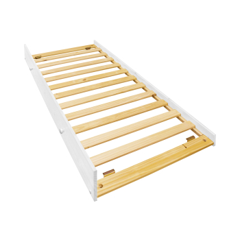 Ausziehbares Bett TORINO 90x200 weiß lackiert