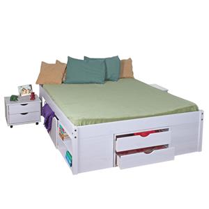 Multifunktionelles Doppelbett KLASA weiß 140x200