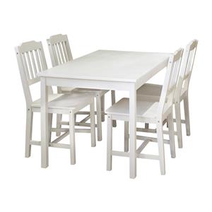 Tisch + 4 Stühle 8849 Lack weiß