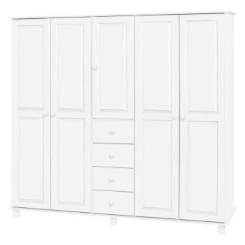 5-türiger Schrank 8854B weiß lackiert
