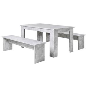 Esstischgarnitur MUNCHEN 140 Beton