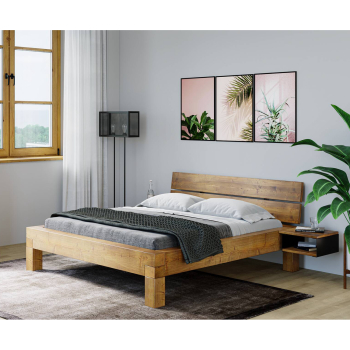 Doppelbett CURBY 160x200 massiv vintage lackiert